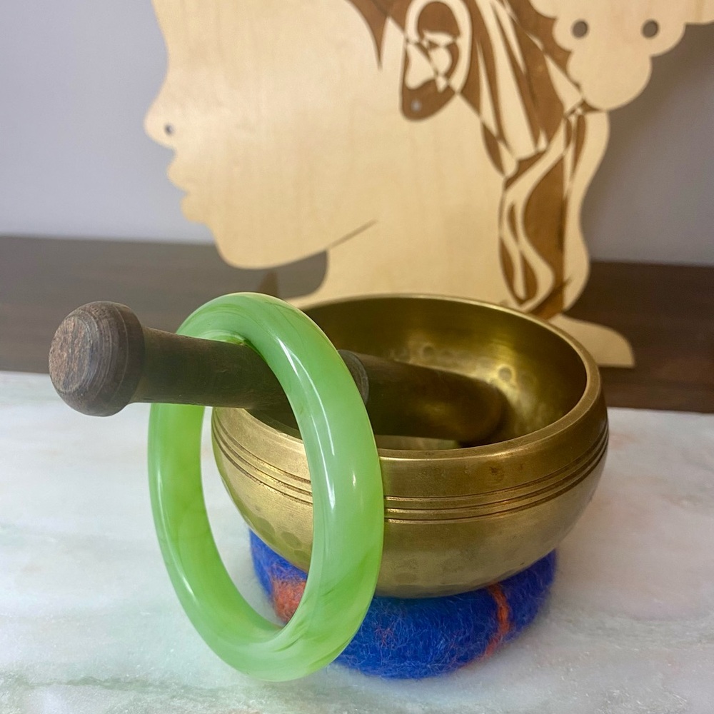 Bright Apple Green Natural Jade Bangle Bracelet 60mm